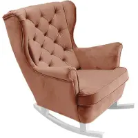 Domo DomoHome Fauteuil de relaxation Fauteuil avec accoudoirs Fauteuil TV Lounge Fauteuil rembourré Fauteuil Couch Fauteuil de salon Fauteuil à oreilles | 102x81x95cm | Powder Pink_29831