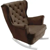 Domo DomoHome Fauteuil de relaxation Fauteuil avec accoudoirs Fauteuil TV Lounge Fauteuil rembourré Fauteuil Couch Fauteuil de salon Fauteuil à oreilles | 102x81x95cm | Dark brown_29827
