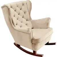 Domo DomoHome Fauteuil de relaxation Fauteuil avec accoudoirs Fauteuil TV Lounge Fauteuil rembourré Fauteuil Couch Fauteuil de salon Fauteuil à oreilles | 102x81x95cm | Beige_29803