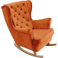 Domo DomoHome Fauteuil de relaxation Fauteuil avec accoudoirs Fauteuil TV Lounge Fauteuil rembourré Fauteuil Couch Fauteuil de salon Fauteuil à oreilles | 102x81x95cm | Orange_29825