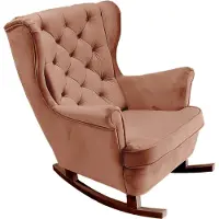 Domo DomoHome Fauteuil de relaxation Fauteuil avec accoudoirs Fauteuil TV Lounge Fauteuil rembourré Fauteuil Couch Fauteuil de salon Fauteuil à oreilles | 102x81x95cm | Powder Pink_29832