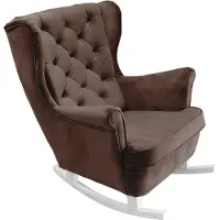 Domo DomoHome Fauteuil de relaxation Fauteuil avec accoudoirs Fauteuil TV Lounge Fauteuil rembourré Fauteuil Couch Fauteuil de salon Fauteuil à oreilles | 102x81x95cm | Brown_29815