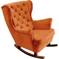 Domo DomoHome Fauteuil de relaxation Fauteuil avec accoudoirs Fauteuil TV Lounge Fauteuil rembourré Fauteuil Couch Fauteuil de salon Fauteuil à oreilles | 102x81x95cm | Orange_29825