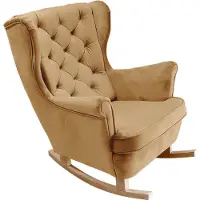 Domo DomoHome Fauteuil de relaxation Fauteuil avec accoudoirs Fauteuil TV Lounge Fauteuil rembourré Fauteuil Couch Fauteuil de salon Fauteuil à oreilles | 102x81x95cm | Beige_29805