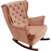 Domo DomoHome Fauteuil de relaxation Fauteuil avec accoudoirs Fauteuil TV Lounge Fauteuil rembourré Fauteuil Couch Fauteuil de salon Fauteuil à oreilles | 102x81x95cm | Powder Pink_29830