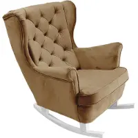 Domo DomoHome Fauteuil de relaxation Fauteuil avec accoudoirs Fauteuil TV Lounge Fauteuil rembourré Fauteuil Couch Fauteuil de salon Fauteuil à oreilles | 102x81x95cm | Cappucino_29808