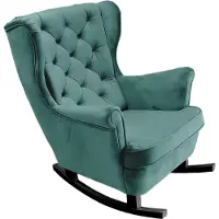 Domo DomoHome Fauteuil de relaxation Fauteuil avec accoudoirs Fauteuil TV Lounge Fauteuil rembourré Fauteuil Couch Fauteuil avec accoudoirs Chaise Salon Fauteuil avec oreilles | 102x81x95cm | Green_29854