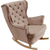 Domo DomoHome Fauteuil de relaxation Fauteuil avec accoudoirs Fauteuil TV Lounge Fauteuil rembourré Fauteuil Couch Fauteuil de salon Fauteuil à oreilles | 102x81x95cm | Cappucino_29839