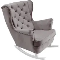 Domo DomoHome Fauteuil de relaxation Fauteuil avec accoudoirs Fauteuil TV Lounge Fauteuil rembourré Fauteuil Couch Fauteuil avec accoudoirs Chaise Salon Fauteuil avec oreilles | 102x81x95cm | Grey_29841