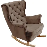 Domo DomoHome Fauteuil de relaxation Fauteuil avec accoudoirs Fauteuil TV Lounge Fauteuil rembourré Fauteuil Couch Fauteuil de salon Fauteuil à oreilles | 102x81x95cm | Brown_29814