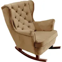Domo DomoHome Fauteuil de relaxation Fauteuil avec accoudoirs Fauteuil TV Lounge Fauteuil rembourré Fauteuil Couch Fauteuil de salon Fauteuil à oreilles | 102x81x95cm | Cappucino_29807