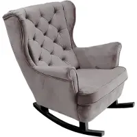 Domo DomoHome Fauteuil de relaxation Fauteuil avec accoudoirs Fauteuil TV Lounge Fauteuil rembourré Fauteuil Couch Fauteuil avec accoudoirs Chaise Salon Fauteuil avec oreilles | 102x81x95cm | Grey_29841