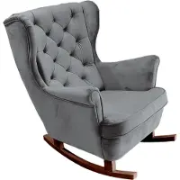 Domo DomoHome Fauteuil de relaxation Fauteuil avec accoudoirs Fauteuil TV Lounge Fauteuil rembourré Fauteuil Couch Fauteuil avec accoudoirs Chaise Salon Fauteuil avec oreilles | 102x81x95cm | Ash_29858