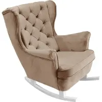 Domo DomoHome Fauteuil de relaxation Fauteuil avec accoudoirs Fauteuil TV Lounge Fauteuil rembourré Fauteuil Couch Fauteuil de salon Fauteuil à oreilles | 102x81x95cm | Cappucino_29809