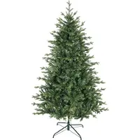 Youjia Sapin de Noël artificiel avec des branches réalistes, sapin artificiel, pied métallique, montage facile, vert,