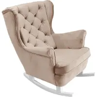 Domo DomoHome Fauteuil de relaxation Fauteuil avec accoudoirs Fauteuil TV Lounge Fauteuil rembourré Fauteuil Couch Fauteuil de salon Fauteuil à oreilles | 102x81x95cm | Cappucino_29811