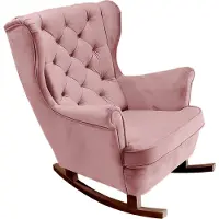Domo DomoHome Fauteuil de relaxation Fauteuil avec accoudoirs Fauteuil TV Lounge Fauteuil rembourré Fauteuil Couch Fauteuil de salon Fauteuil à oreilles | 102x81x95cm | Rose_29838