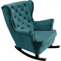 Domo DomoHome Fauteuil de relaxation Fauteuil avec accoudoirs Fauteuil TV Lounge Fauteuil rembourré Fauteuil Couch Fauteuil de salon Fauteuil à oreilles | 102x81x95cm | Marine_29860