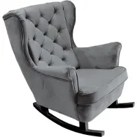 Domo DomoHome Fauteuil de relaxation Fauteuil avec accoudoirs Fauteuil TV Lounge Fauteuil rembourré Fauteuil Couch Fauteuil avec accoudoirs Chaise Salon Fauteuil avec oreilles | 102x81x95cm | Ash_29858