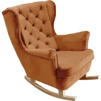 Domo DomoHome Fauteuil de relaxation Fauteuil avec accoudoirs Fauteuil TV Lounge Fauteuil rembourré Fauteuil Couch Fauteuil de salon Fauteuil à oreilles | 102x81x95cm | Orange_29824