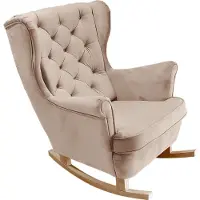 Domo DomoHome Fauteuil de relaxation Fauteuil avec accoudoirs Fauteuil TV Lounge Fauteuil rembourré Fauteuil Couch Fauteuil de salon Fauteuil à oreilles | 102x81x95cm | Cappucino_29811