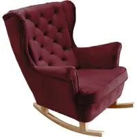 Domo DomoHome Fauteuil de relaxation Fauteuil avec accoudoirs Fauteuil TV Lounge Fauteuil rembourré Fauteuil Couch Fauteuil de salon Fauteuil à oreilles | 102x81x95cm | Bourgogne_29835