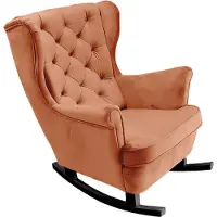Domo DomoHome Fauteuil de relaxation Fauteuil avec accoudoirs Fauteuil TV Lounge Fauteuil rembourré Fauteuil Couch Fauteuil de salon Fauteuil à oreilles | 102x81x95cm | Orange_29823