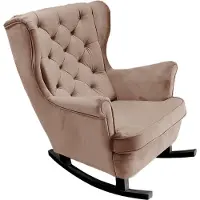Domo DomoHome Fauteuil de relaxation Fauteuil avec accoudoirs Fauteuil TV Lounge Fauteuil rembourré Fauteuil Couch Fauteuil de salon Fauteuil à oreilles | 102x81x95cm | Cappucino_29839