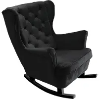 Domo DomoHome Fauteuil de relaxation Fauteuil avec accoudoirs Fauteuil TV Lounge Fauteuil rembourré Fauteuil Couch Fauteuil de salon Fauteuil à oreilles | 102x81x95cm | Black_29861