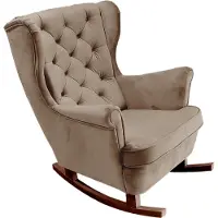Domo DomoHome Fauteuil de relaxation Fauteuil avec accoudoirs Fauteuil TV Lounge Fauteuil rembourré Fauteuil Couch Fauteuil de salon Fauteuil à oreilles | 102x81x95cm | Brown_29813