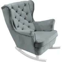 Domo DomoHome Fauteuil de relaxation Fauteuil avec accoudoirs Fauteuil TV Lounge Fauteuil rembourré Fauteuil Couch Fauteuil avec accoudoirs Chaise Salon Fauteuil avec oreilles | 102x81x95cm | Ash_29859
