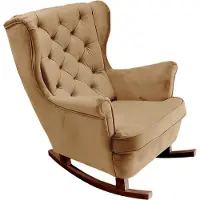 Domo DomoHome Fauteuil de relaxation Fauteuil avec accoudoirs Fauteuil TV Lounge Fauteuil rembourré Fauteuil Couch Fauteuil de salon Fauteuil à oreilles | 102x81x95cm | Beige_29806