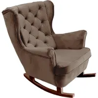 Domo DomoHome Fauteuil de relaxation Fauteuil avec accoudoirs Fauteuil TV Lounge Fauteuil rembourré Fauteuil Couch Fauteuil de salon Fauteuil à oreilles | 102x81x95cm | Brown_29814