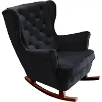 Domo DomoHome Fauteuil de relaxation Fauteuil avec accoudoirs Fauteuil TV Lounge Fauteuil rembourré Fauteuil Couch Fauteuil de salon Fauteuil à oreilles | 102x81x95cm | Black_29862