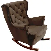Domo DomoHome Fauteuil de relaxation Fauteuil avec accoudoirs Fauteuil TV Lounge Fauteuil rembourré Fauteuil Couch Fauteuil de salon Fauteuil à oreilles | 102x81x95cm | Dark brown_29827