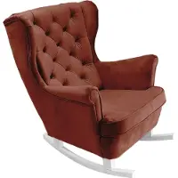 Domo DomoHome Fauteuil de relaxation Fauteuil avec accoudoirs Fauteuil TV Lounge Fauteuil rembourré Fauteuil Couch Fauteuil de salon Fauteuil à oreilles | 102x81x95cm | Bourgogne_29833