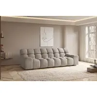 Domo Grand canapé CAMPILE - Design moderne et fonctionnel avec grand confort | Autoportant avec matériaux de haute qualité | Largeur 288cm | Couleur Beige
