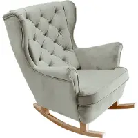 Domo DomoHome Fauteuil de relaxation Fauteuil avec accoudoirs Fauteuil TV Lounge Fauteuil rembourré Fauteuil Couch Fauteuil de salon Fauteuil à oreilles | 102x81x95cm | Ash_29856