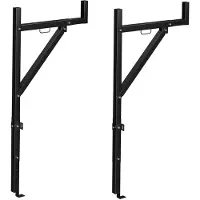StarTech.com Support de chargement pour benne de camionnette - Support pour échelle - Réglable en hauteur - Extensible - Acier - Capacité de charge : 113 kg - Lot de 2 - Noir