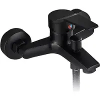 OEM Robinet de baignoire, noyau de robinetterie en céramique, monocommande, style contemporain, mitigeur noir
