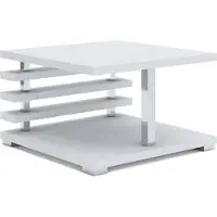 STIV Möbel | Table basse - banc style industriel, blanc