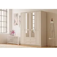 Skye Decor , modèle Rb-121, armoire, blanc mat, panneau de particules, 140 x 184 x 52 cm