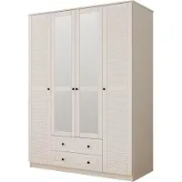 Skye Decor , modèle Rb-063-02, armoire, blanc mat, panneau de particules, 140 x 210 x 52 cm