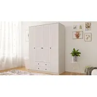 Skye Decor , modèle Rb-063-01, armoire, blanc mat, panneau de particules, 140 x 210 x 52 cm