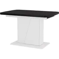 Vicco Table de salle à manger Fenaro Noir/Blanc 120-160 x 80 cm extensible, Model 56582
