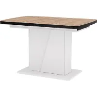 Vicco Table de salle à manger Fenaro Chêne de force doré/Blanc 120-160 x 80 cm extensible, Model 56579