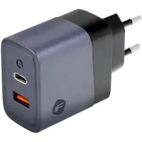 Forcell Chargeur secteur GaN F-Energy - 45W avec connecteurs : USB C et USB A avec PD et charge QC 4.0