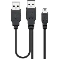 Pro M-CAB 7300050 Câble de transfert de données USB - 60 cm - oui - type A mâle USB - type B mâle Mini USB - noir