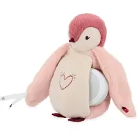 Kaloo Stuffed Penguin Night Light Rose Enfants