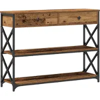 vidaXL Table Console avec tiroir Bois ancien 100 x 28 x 75 cm